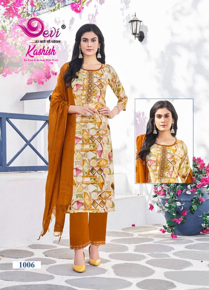 Kashish Vol 1 By Devi Rayon Printed Kurti With Bottom Dupatta Wholesale Shop In Surat